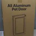 Dog Door For Door All Aluminum 3 Flaps, Medium Doggy Doggie Door, Cat Door Black, Heavy Duty Pet Door for Dogs Cats, With Insulation Flap, Telescoping Tunnel, Sliding Closing Panel, for Pet Up to 45lb