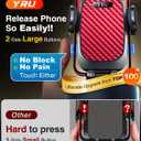 YRU True Military-Grade [360° Rotation Suction] 2026 Ultimate Car Phone Holder Mount 【90+LBS Safest Strongest & Patent Certs】 Dashboard Windshield Vent for iPhone 17 16 Pro Max Samsung, Red
