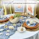 14 Pack Dusty Blue Cheesecloth Table Runner 17x108 Inch Semi Sheer Boho Gauze Cheese Cloth Fabric Table Runners, for Wedding Party Baby Shower Birthday Home Decor Garden Farmhouse