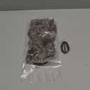 CJL HAIR 2PCS Messy Bun Hair Pieces Wavy Curly Synthetic Updo Chignon Fake Scrunchies Ponytail Extension for Women Ash Grey