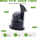 NEWBULIG Cold Press Juicer Machines, Masticating Juicer with High Juice Yield, Reverse Function, Stops Oxidation and Easy to Clean for Vegetables & Fruits, Silver