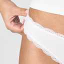 b.tempt'd womens Inspired Eyelet Thong (White, XL)