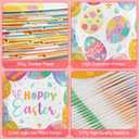 150 Pack Easter Party Supplies Set, Happy Easter Dinnerware Set Includes Heavy Duty Dessert Dinner Plates and Luncheon Napkins for Spring Birthday Party Decorations Table Decor, Serves 50