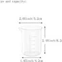 1.7 Oz Transparent Lab Measuring Cup, 50ml Plastic Beaker Cups, for Science Experiment, Liquid Measuring, 36 Pcs