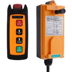Wireless Electric Chain Hoist Overhead Crane Remote Control 2-Channel Mini 110V Industrial Winch Lift Radio Crane Controller Transmitter and Receiver