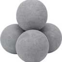Skyflame 6-inch Ceramic Fire Balls, 4 Pack Gray Round Fire Stones for Natural/Propane Indoor/Outdoor Fire Pits/Fireplaces/Fire Bowls Accessory