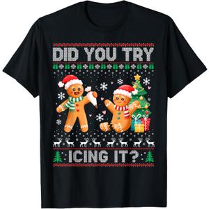 Have You Tried Icing It Funny Xmas Nurse Gingerbread NICU T-Shirt, Size S
