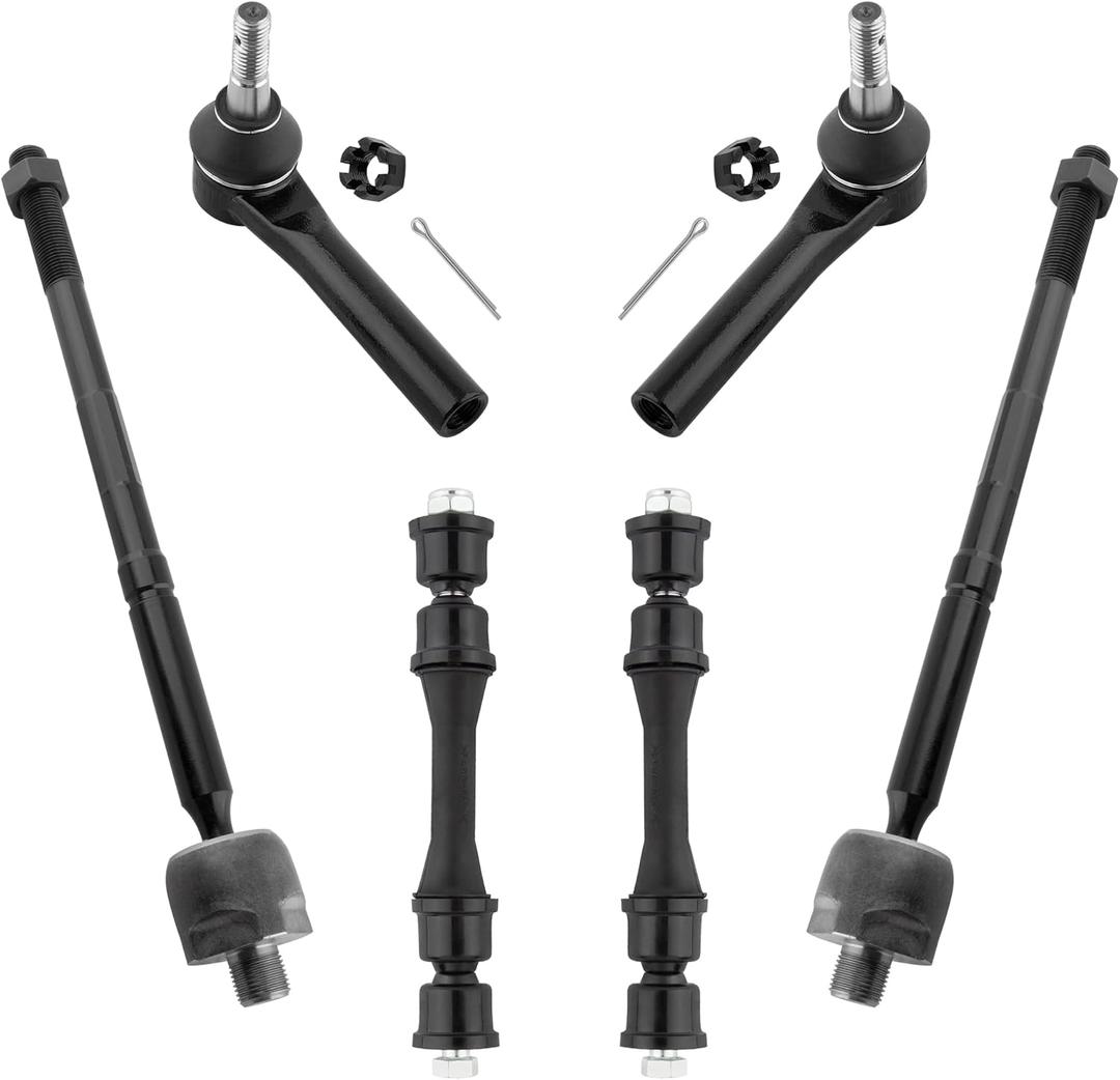 6pcs Front Suspension Kit Inner Outer Tie Rod Ends Sway Bar End Link Fit For Cadillac Escalade ESV For Chevrolet Silverado Suburban Tahoe For GMC Sierra Yukon XL K700432 ES800948 EV800938