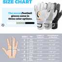 Soccer Goalkeeper Gloves - Soccer Goalie Gloves for Kids Boys Girls Youth & Adult, 4+3MM Super Grip Latex Football Goalie Gloves, Guantes De Portero for Training & Match (6, White)