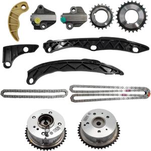 24321-2G111 Timing Chain Kit Oil Pump Gear with 2PCS VVT Gear Sprocket Fit for 2010-2014 Hyundai Sonata 2011-2014 Kia Optima 2.4L Engine G4KH G4KC 24350-2G750