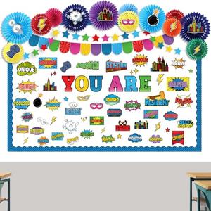 Funrous Affirmation Station Bulletin Board Set Motivational Classroom Bulletin Board Decorations Positive Affirmations Accents Cutouts for Back to School Classroom Office Wall Decor(Color 4,Hero), Set of 3 Funrous Affirmation Station Bulletin Board Set Motivational Classroom Bulletin Board Decorations Positive Affirmations Accents Cutouts for Back to School Classroom Office Wall Decor(Color 4,Hero), Set of 3