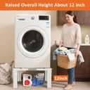 Nefish Steel Laundry Pedestal for Washer and Dryer Height 12" Heavy Duty Washing Machine Pedestals Stand with 4 Strong Feet 21-29 Inch Multi-Functional Appliance Base for Refrigerator