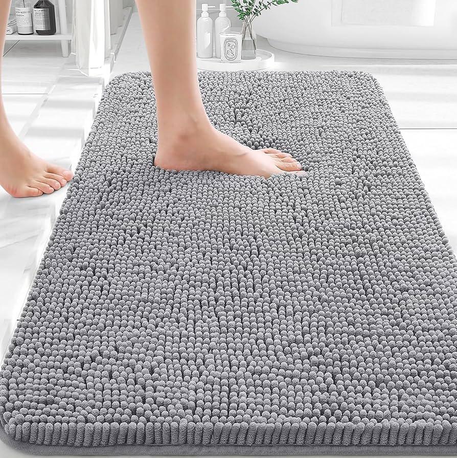 Bathroom Runner Rugs 42x24, Extra Soft Absorbent Chenille Bath Rugs