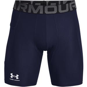 Under Armour Men's HeatGear Compression Shorts (Medium, Midnight Navy (410)/White)
