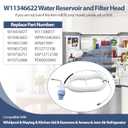 W11346622 Filter Head and Water Reservoir Assembly Compatible with Whirlpool OEM W11346622 Filter Head Replace W10418477 W10463663 W10657240 W10657242 W10736751 W10753488 W11308017 etc. -1 Year
