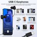 2 x for Samsung USB C Headphones Wired Earbuds for Samsung Galaxy S26 Ultra A17 5G S25FE S24Plus S23 A16 A36 A54,Type C Wired Earphones with Mic USBC Ear buds Audfonos for iPhone 17 Pro Max 16e 16Plus 15