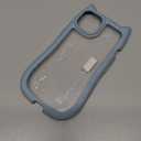 Compatible with iPhone 14 Case iPhone 13 Case Cute 3D Bow for Women Girls, Kawii Cat Ear Kitty Design Soft Silicone and Clear Hard Shockproof Blue Phone Case for iPhone 14/13 6.1inch