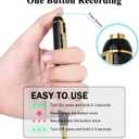 64GB Mini Hidden Camera Pen, 1080P FHD Nanny Cam with 300 Min Long Battery Life, One-Button Operation, Metal Body Micro Security Camera for Home Office (64GB with Box)