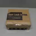 Moquin Wavy Style Gold Door Handle with Lock and Key, Keyed Entry Brushed Gold Door Handles for Bedroom or Front Door, Satin Brass (1 Pack)