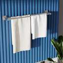 RUACQ Double Towel Bar, 24 Inch Towel Racks for Bathroom Wall Mounted, 304 Stainless Steel Bath Towel Rod with Square Base(Brushed Nickel)