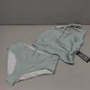 BMJL Womens High Waisted Bikini Sets Halter Two Piece Swimsuits Sporty Ribbed Tummy Control Bathing Suit (Medium, Green)