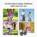 BNKIHDD Adjustable Bike Training Wheels for Kids – Mute Flash Wheels, Compatible with 12 14 16 18 20 inch Single-Speed Bikes Purple