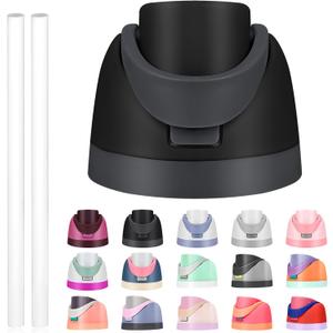 NebkDask Replacement Lid for Owala Freesip - Fits 16oz, 24oz, 32oz, Bottles, Leakproof Cap, BPA-Free Water Bottle Accessory with a Gasket Replacement Stopper and a Bottle O Seal Ringï¼ˆVery Darkï¼‰