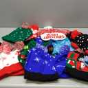 15PCS Light Up Christmas Hat, Christmas Beanie Knit Hats for Adults Family Men Women,Xmas Christmas New Years Holiday Party Winter Snow Sweater Hats Decorations, Free Size