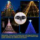 Flag Pole Christmas Tree Kit: Clamping Christmas Tree Flag Pole Mega Topper Light Hook,Outdoor Decoration for Christmas, Courtyard, Courtyard and Holiday Party Supplies