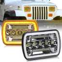 MAYELLO 1 Pack 5x7 Led Headlight 7x6 Led Headlights DOT Approved H6054 Led Headlights Hi/Low Sealed Beam Headlights Compatible with Jeep Cherokee XJ Wrangler YJ Ford Chevy GMC Toyota Nissan Dodge etc