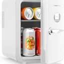 Skincare Fridge - 4L Makeup Fridge for Refrigerating Makeup, Skincare and Food, Mini Fridge for Bedroom, Office and Car, Cooler and Warmer, Beverage Cooler, Pearly White