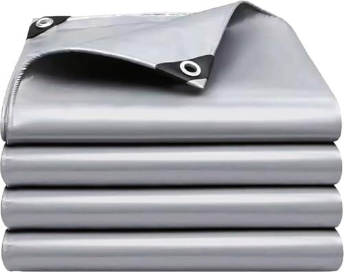 Tarps Heavy Duty Waterproof 12x16 FT,Sliver 12 Mil Large Tarps with Grommets and Reinforced Edges, UV Resistant, Tear&Fade Resistant, Finished Size Cover for Outdoors Patio, Pool, Boat, Roof, Camping