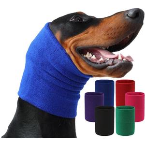Dog & Cat Calming Hoodie - Anxiety Relief Ear Protector, Noise-Canceling Head Cover for Grooming, Bath, Force Drying, Thunder & Fireworks (Large, Blue)