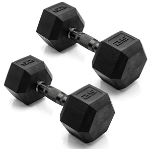 CAP Barbell Coated Dumbbell Weight  Pairs of 2, 25lbs