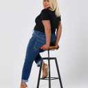 Women's Plus Size Jeans High Rise Skinny Stretchy Jean with Pockets Tummy Control Denim Pants Trendy (Blue, XXL)