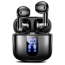 Wireless Earbuds, Bluetooth Headphones with Deep Bass Stereo, 48H Playback Ear Buds with LED Power Display, Lightweight, IPX7, in-Ear Earphones with Mic for iPhone/Android/iPad, Black