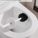 Toilet Brush and Holder Set, 2 Pack Stainless Steel Toilet Bowl Brush with Lid, Rust Proof Toilet Cleaner Brush with Caddy, Durable Bristles, Splash Proof, Ideal for BathroomWhite