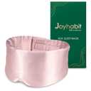 Joyhabit Silk Sleep mask | 100% Mulberry for Women Men Ultra Soft Blackout Eye Cover with Adjustable Band, Breathable No Eye Pressure, Ideal for Sleep, Travel, Naps & Meditation, Lotus Pink