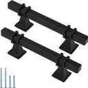 10 Pack 3 Inch Black Cabinet Handles Matte Black Cabinet Pulls, Square Kitchen Cabinet Handles Dresser Drawer Pulls Kitchen Cabinet Hardware (3 inch (76mm) hole center)