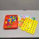 AMOSTING Button Art Toy  Educational Color Matching Mosaic Pegboard Sensory Learning Activity for Kids Age 3 4 5, Preschool Gift for Toddlers, Boys and Girls