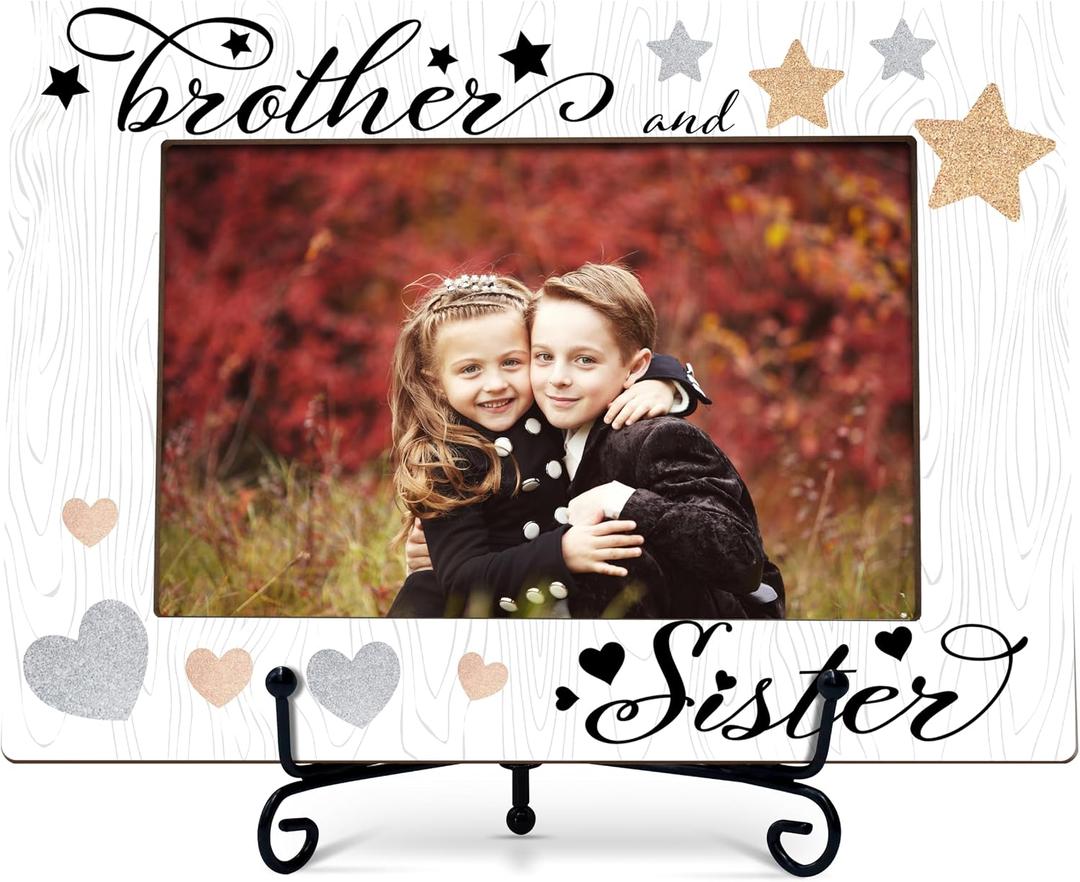 Siblings Photo Frame, Family Frames With Stand, Brother And Sister Wooden Picture Frame - 28