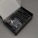 Ravinte 25 Pack | 5'' Matte Black Cabinet Pulls Stainless Steel Cabinet Handles 5Length, Kitchen Drawer Pulls 3inch Hole Center