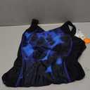 beautyin Sport Swimsuit Women Modest High Neck One Piece Water Aerobics Swimwear Black/Blue, Size M