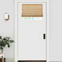 LazBlinds No Tools No Drill Bamboo Roller Shades, Cordless Bamboo Blinds, Light Filtering Roll Up Blinds for Windows, French Door, Porch or Patio Privacy Screen, 26'' W x 20'' H, Brown206