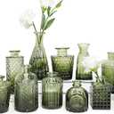 12pcs Glass Bud Vase Set, Small Green Flower Vases for Centerpieces in Bulk, Mini Vintage Vase for Wedding, Home,Table Decoration
Amazon's Choice