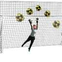 3-in-1 Soccer Training Rebounder & Goal Backstop Net - Soccer Goal for Volley, Passing, Solo Training - Outdoor Sports, Backyard Games