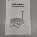 HXD-ERGO 42'' Foldable Mini Trampoline, Rebounder Trampoline with Adjustable Foam Handle, Fitness Trampoline for Indoor, Outdoor, Home Gym,Max Load 460lbs (Blue)