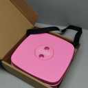 Upgraded Folding Stool - 485lbs Load Capacity,Telescopic Stool,Portable Collapsible Seat for Camping,Fishing,Hiking,Travel (Square-Pink)