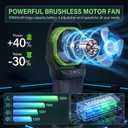 Portable Misting Fan with Remote, 2L Water Tank & 2 Spray Modes, 30000mAh Rechargeable Outdoor Cooling Fan, 4 Wind Speeds, 3 Timers, 120 Oscillation, RGB Lights & Flashlight for Camping Beach Patio, Medium