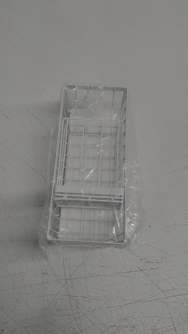 Sponge Holder for Kitchen Sink - Sink Caddy with Brush Holder Self-draining Sponge Caddy Organizer with Divider Stainless Steel Kitchen Accessories Storage for Countertop, White